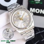 EW Factory Mens Rolex Watch Oyster Bracelet Replacement Perpetual  Grey 904L Steel 41mm Watch